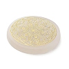 Flat Round Natural Selenite Slice Coasters AJEW-C042-01B-2