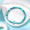 Synthetic Gemston Stretch Bracelets BJEW-JB11015-03-2