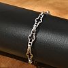 304 Stainless Steel Cross Link Chains Bracelets for Men & Women BJEW-D042-41P-1