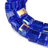 Electroplate Glass Beads Strands EGLA-H108-01A-HP03-3