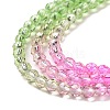 Transparent Gradient Color Glass Beads Strands GLAA-G101-2mm-09-5