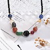 304 Stainless Steel Natural Gemstone Beaded Necklaces NJEW-U026-14G-4