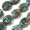 Dyed Natural Imperial Jasper with Resin Beads Strands G-G083-A01-01-1