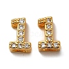 Rack Plating Number Brass Micro Pave Clear Cubic Zirconia Silde Charms KK-A231-13B-1