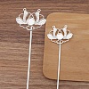 Ancient Style Alloy Hair Stick Finding PW-WGB0804-02-1