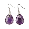 Natutal Amethyst Dangle Earrings EJEW-F343-A06-2