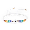 Lampwork Evil Eye & Glass Beaded Bracelet BJEW-JB08367-06-1