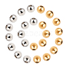 DICOSMETIC 100Pcs 2 Color 304 Stainless Steel Smooth Round Beads STAS-DC0006-07-1