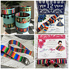 2Rolls 2 Styles Stripe Pattern Printed Polyester Grosgrain Ribbon OCOR-TA0001-37J-7