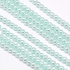 Eco-Friendly Dyed Glass Pearl Round Bead Strands X-HY-A002-4mm-RB034-1
