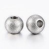 202 Stainless Steel Textured Beads STAS-K154-C-72P-2