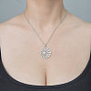 Non-Tarnish 201 Stainless Steel Hollow Sun Pendant Necklace NJEW-OY002-13-2