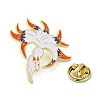 Chinese Style Myth Animal Nine Tail Fox Enamel Pin JEWB-H017-03EB-01-3