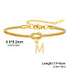 304 Stainless Steel Initial Charm Bracelets FS-WGD8E41-32-1