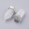 Natural Quartz Crystal Pointed Pendants G-E442-03U-2