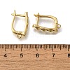 Rack Plating Brass Hoop Earring Findings EJEW-H143-03G-3