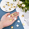 24Pcs 2 Colors Rack Plating Brass Glue-on Flat Pad Bails KK-HS0014-94-3