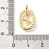 Brass Micro Pave Cubic Zirconia Pendants ZIRC-P123-01G-X01-3