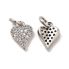 Rack Plating Brass Micro Pave Clear Cubic Zirconia Pendants KK-E081-13P-1