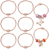 6Pcs Brass European Style Bracelet Making PPJ-SC0001-01C-1