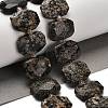 Natural Snowflake Obsidian Beads Strands G-H078-B22-01-2