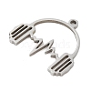 Non-Tarnish 5Pcs 201 Stainless Steel Pendants STAS-B064-10P-2