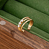 Alloy Crystal Rhinestone 3 Lines Fake Lip Rings FS-WGE11C8-01-3