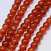 Natural Agate Round Beads Strand G-L087-8mm-04-1