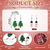 2 Pairs 2 Styles Christmas Theme Glass Dangle Earrings EJEW-TA00701-4