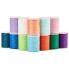   12 Rolls 12 Colors Round Waxed Polyester Cord YC-PH0002-40-1