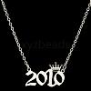 Crown Birth Year 201 Stainless Steel Pendant Necklaces for Women FS-WG4E8F2-71-1
