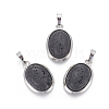 Natural Lava Rock Pendants G-L512-D12-1