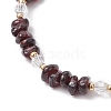 Natural Garnet Chip Beaded Bracelets for Women BJEW-JB11742-05-3