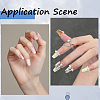 10 Rolls PET Lace Flower Nail Foils Floral Transfer Paper STIC-WH20010-16D-6