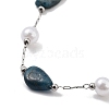 Natural Apatite Nuggets Link Chain Necklaces NJEW-H041-06P-06-2