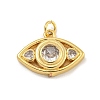 Rack Plating Brass Micro Pave Cubic Zirconia Pendants KK-C074-15G-02-1