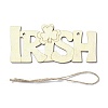 DIY Word Irish Unfinished Wooden Ornaments Blank Wooden Embellishments WOOD-C009-04-1