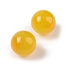 Natural Yellow Agate No Hole Sphere Beads G-K353-04B-28-2