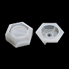 Hexagon Shape Candle Jar Molds DIY-K073-03-4