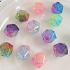 Transparent Crackle Acrylic Beads OACR-K008-10-1