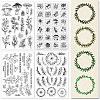 Globleland 4 Sheets 4 Styles PVC Plastic Stamps DIY-GL0004-86D-1