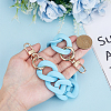 1Pc Opaque Acrylic Twisted Chain Bag Extender Chains PURS-PH0001-41A-3