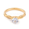 304 Stainless Steel Diamond Finger Ring for Women RJEW-C086-22-G-2