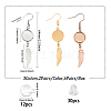 6 Pairs 6 Color Blank Clear Glass Dome Dangle Earrings EJEW-AB00013-2