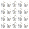 GOMAKERER 20Pcs Bowknot Brass Micro Pave Clear Cubic Zirconia Earring Hooks ZIRC-GO0001-02-1