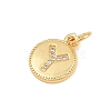 Brass Micro Pave Clear Cubic Zirconia Charms CU-CBA56CE-12G-Y-2
