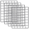 4 Bags Spray Printed Iron Mesh Wall Mounted Hanging Display Stands ODIS-WR0001-18A-1