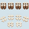 1 Set 1-Hole Wood Buttons BUTT-CY0001-16B-7