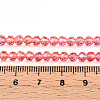 Baking Paint Transparent Glass Beads Strands DGLA-A035-T4mm-A01-5