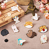 20Pcs 20 Style Lion & Tiger & Rabbit & Dog Enamel Pins JEWB-TA0001-08-6